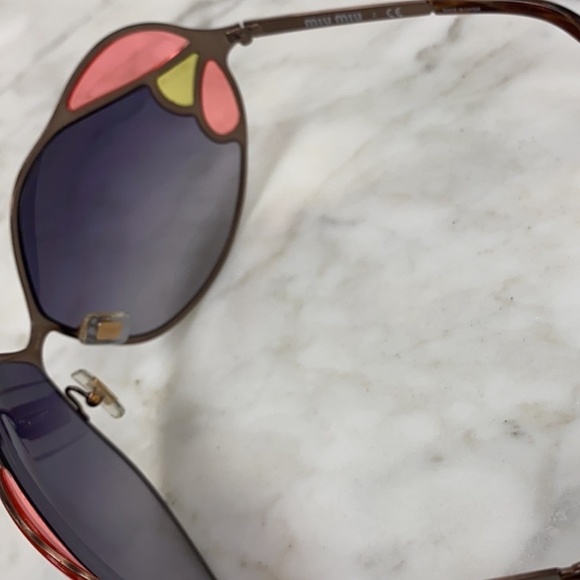 Miu miu oversized sunglasses y2k 2000s stained glass smu66h butterfly main image 4